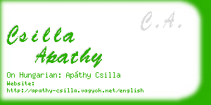 csilla apathy business card